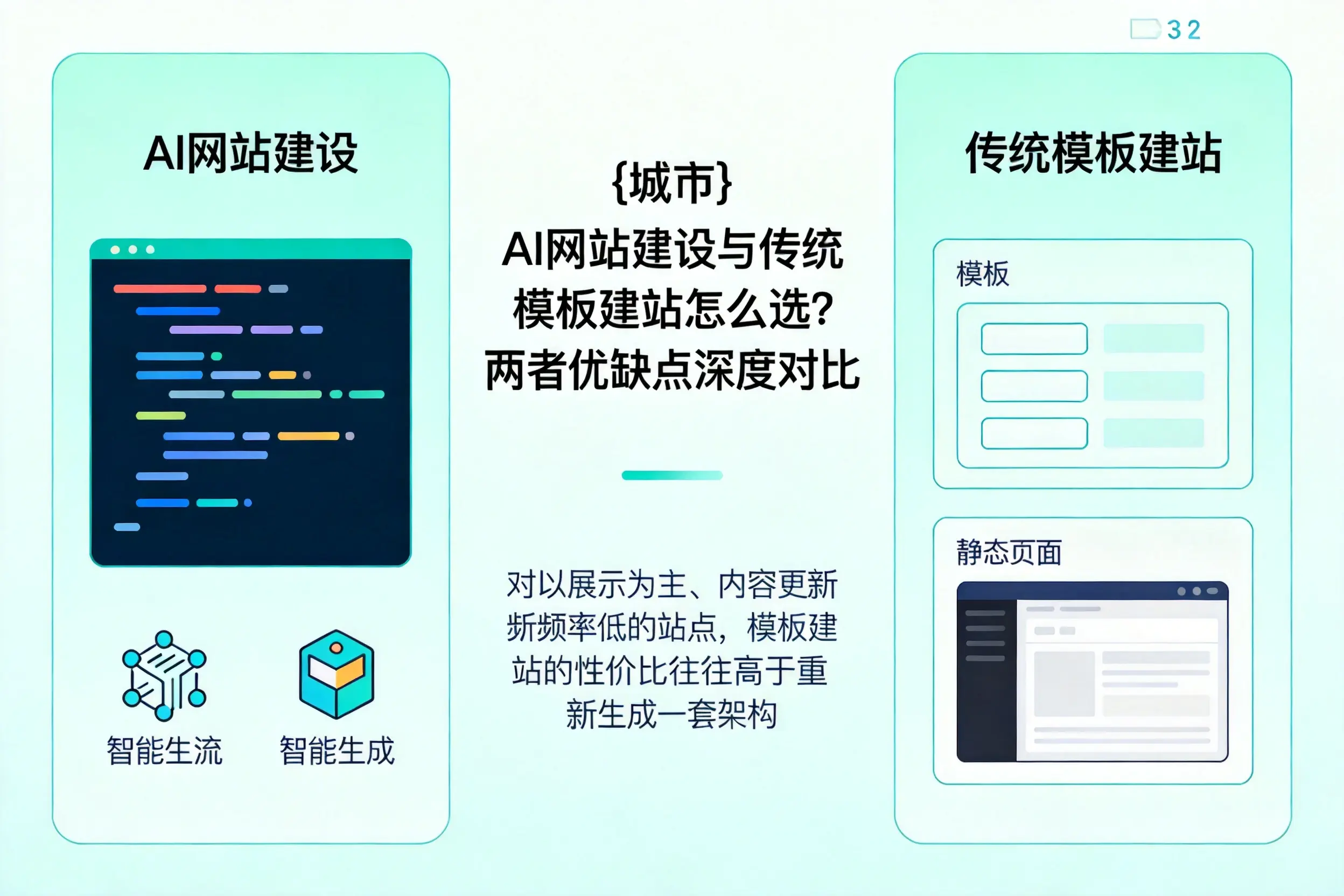淮安AI网站建设与传统模板建站怎么选？两者优缺点深度对比