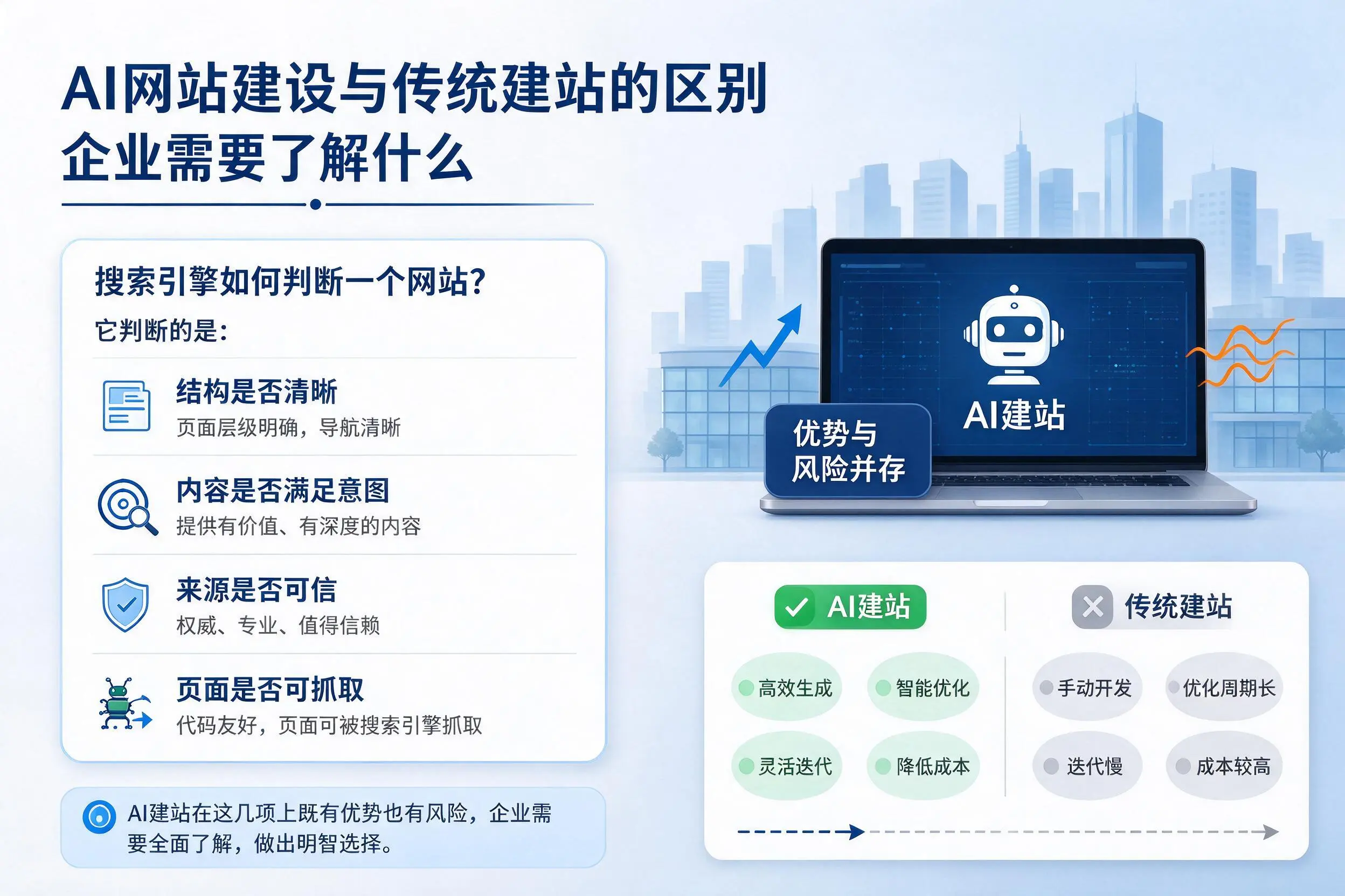 AI网站建设与传统建站的区别，淮安企业需要了解什么