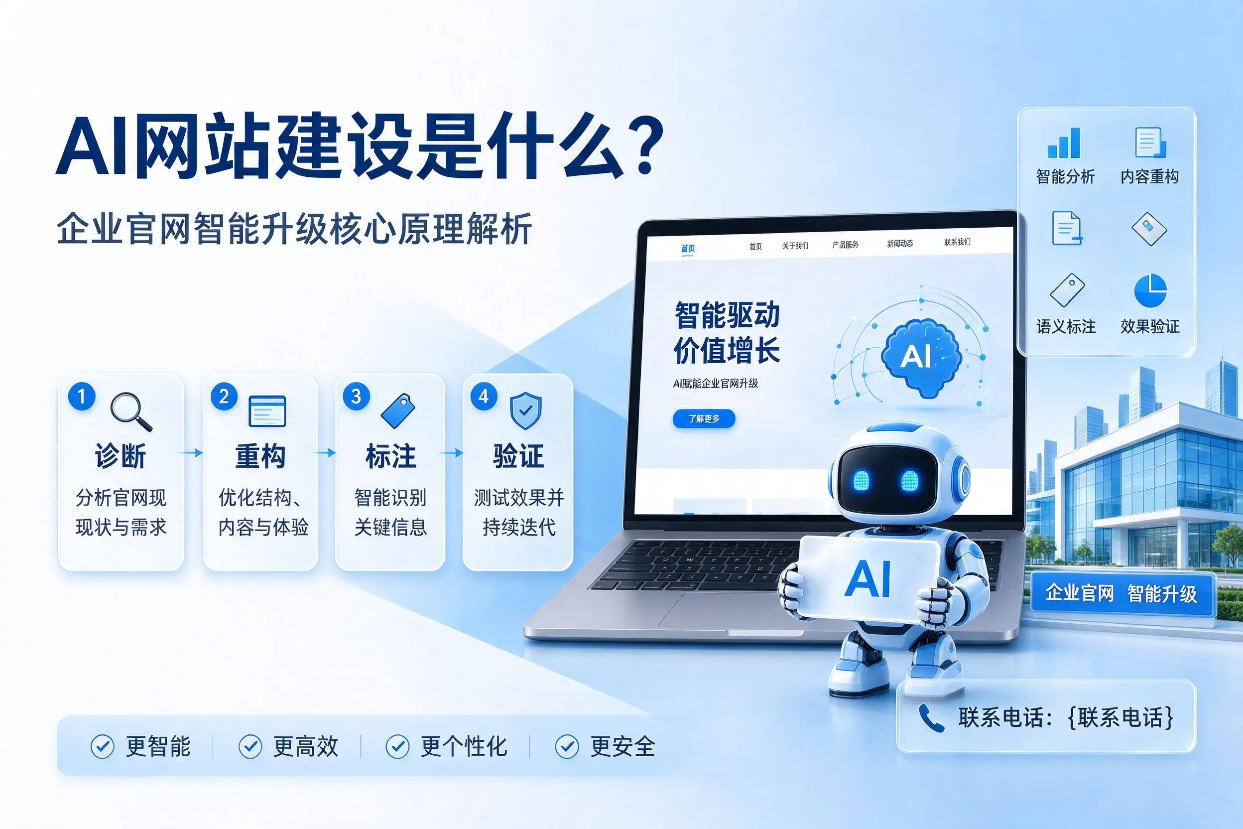 AI网站建设是什么?淮安企业官网智能升级核心原理解析
