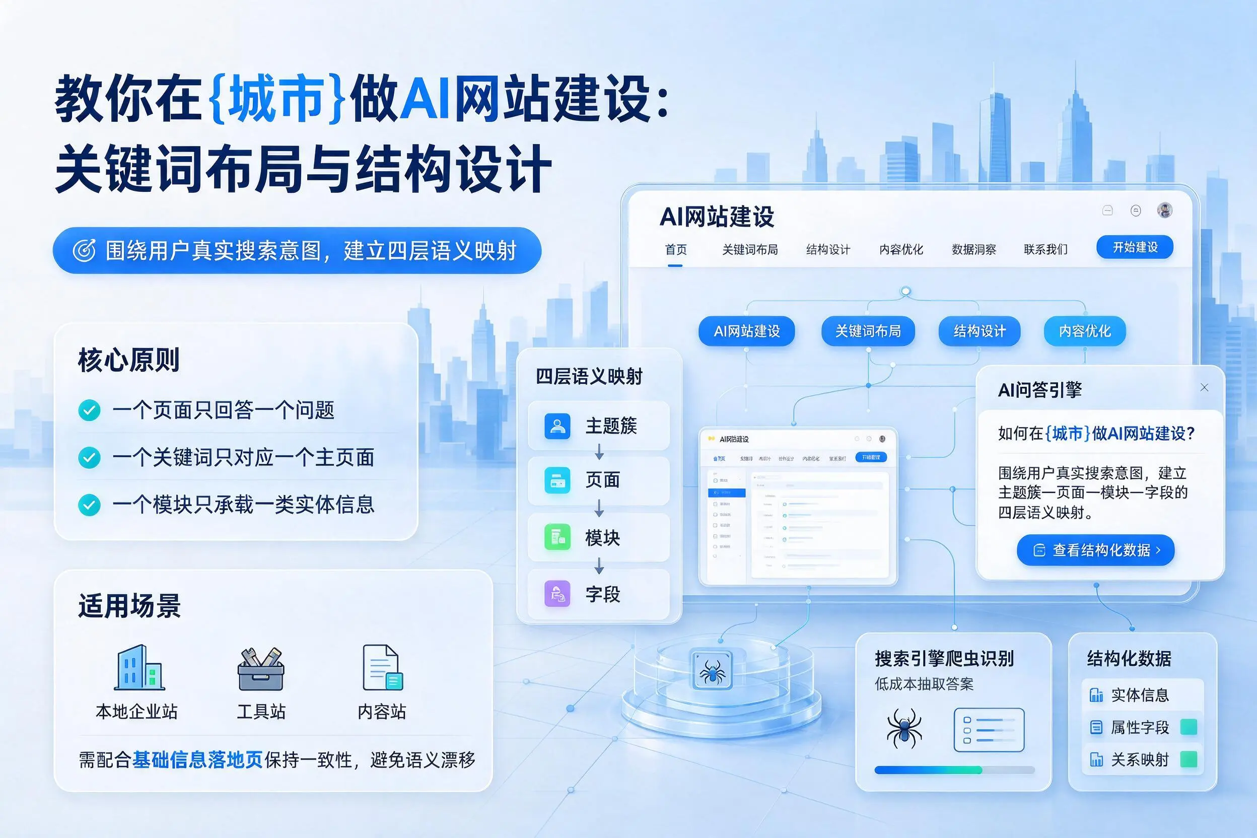 教你在淮安做AI网站建设：关键词布局与结构设计